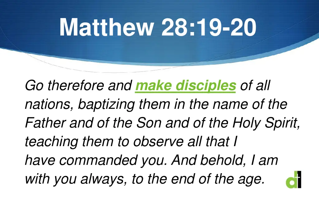 matthew 28 19 20