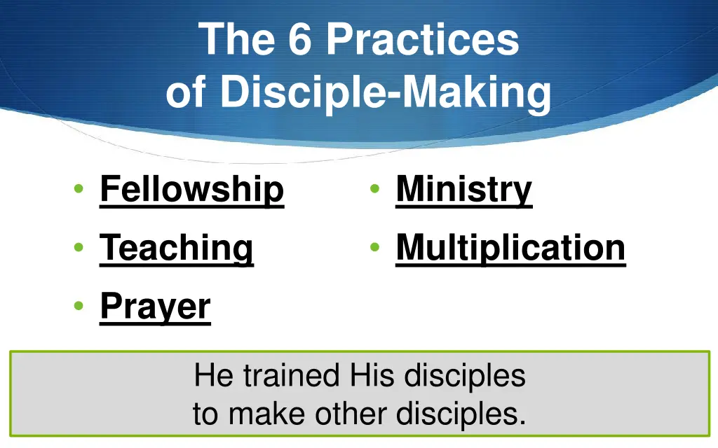 the 6 practices of disciple making 4