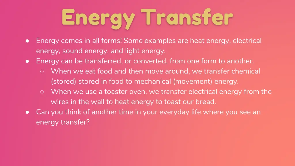 energy transfer