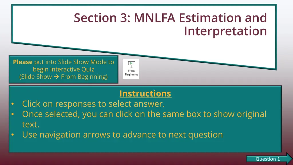 section 3 mnlfa estimation and