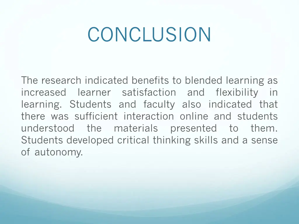 conclusion 1