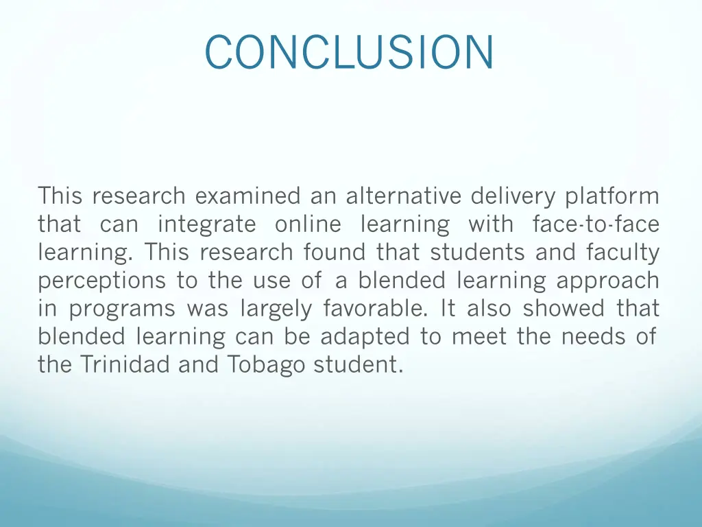 conclusion