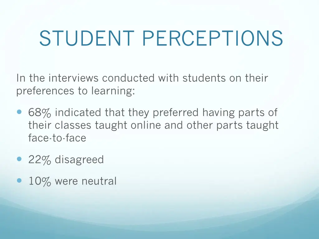 student perceptions