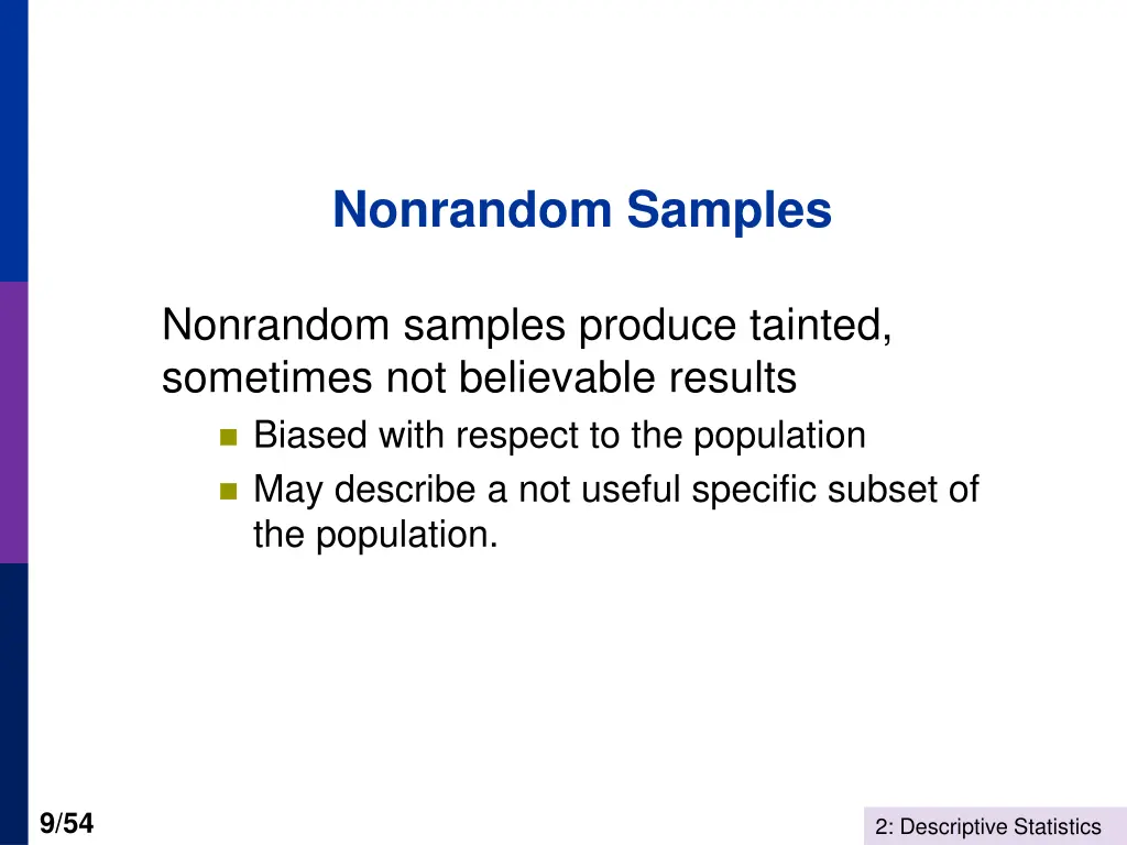 nonrandom samples