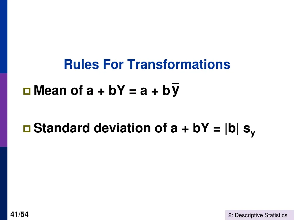 rules for transformations