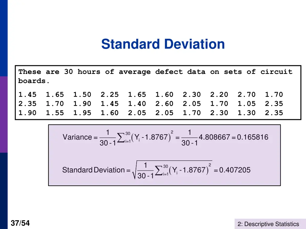standard deviation