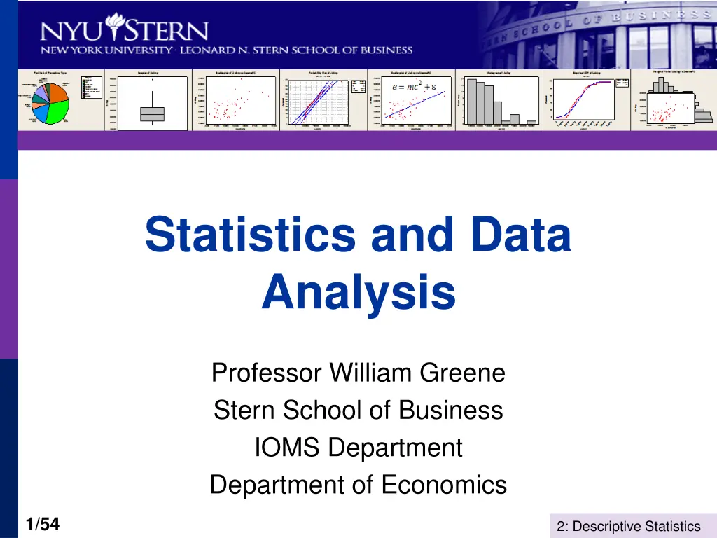 statistics and data analysis