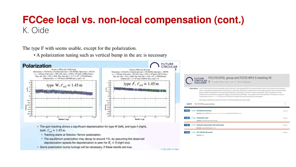 fccee local vs non local compensation cont k oide