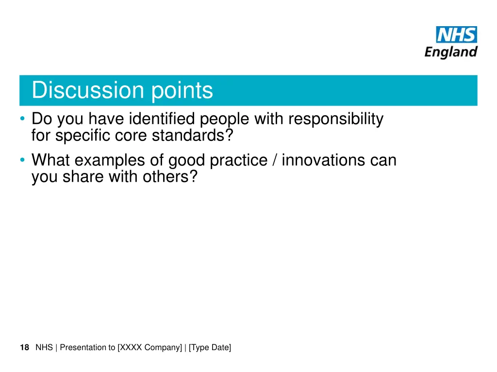 discussion points do you have identified people