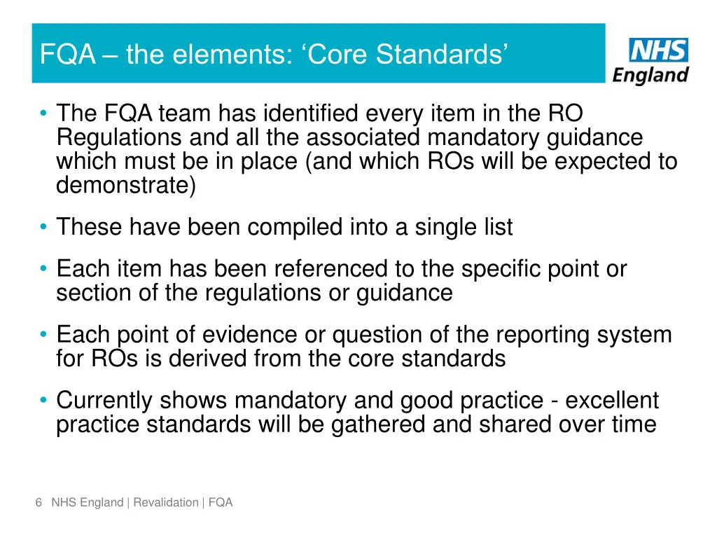 fqa the elements core standards