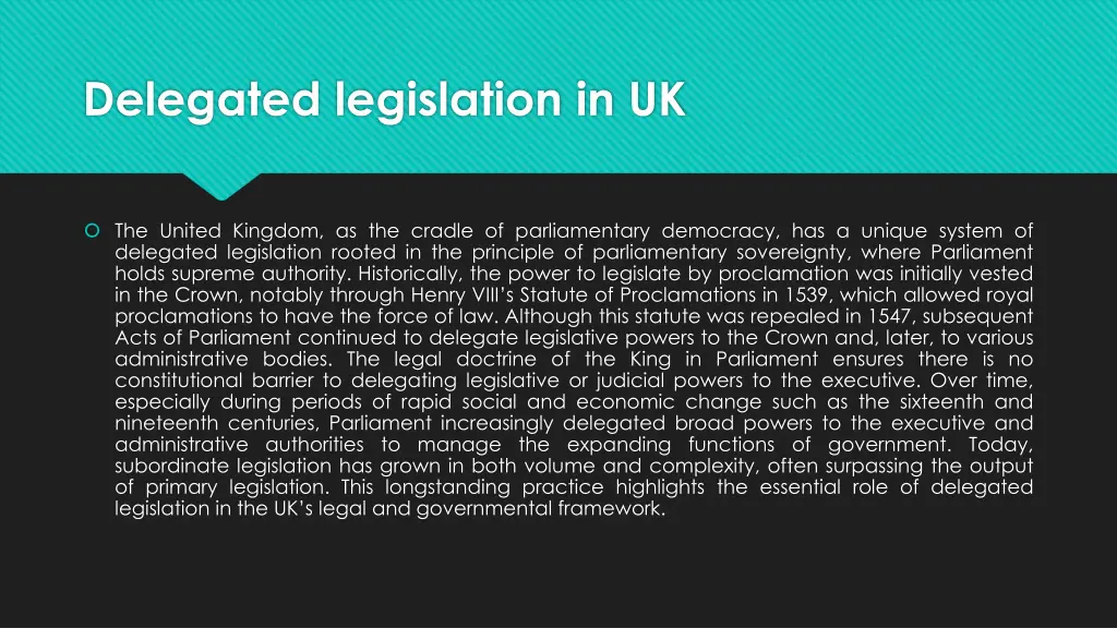 delegated legislation in uk