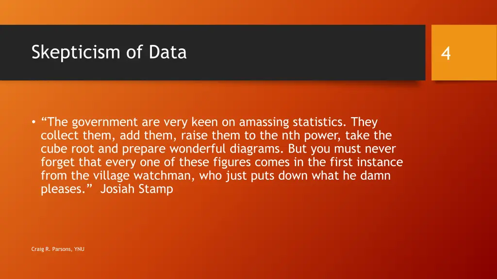 skepticism of data