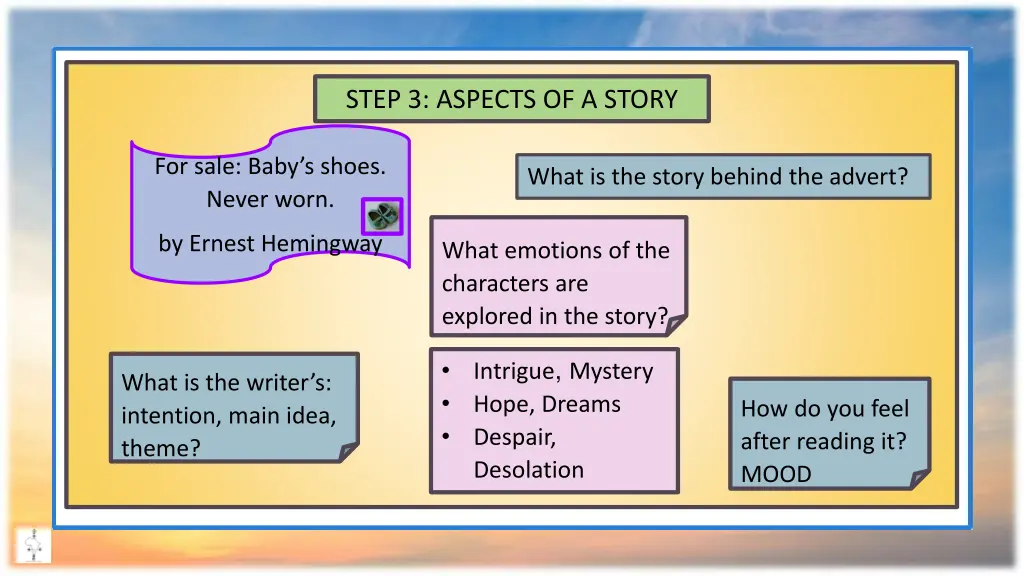step 3 aspects of a story