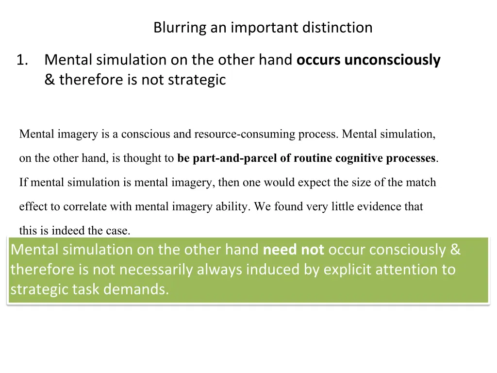 blurring an important distinction