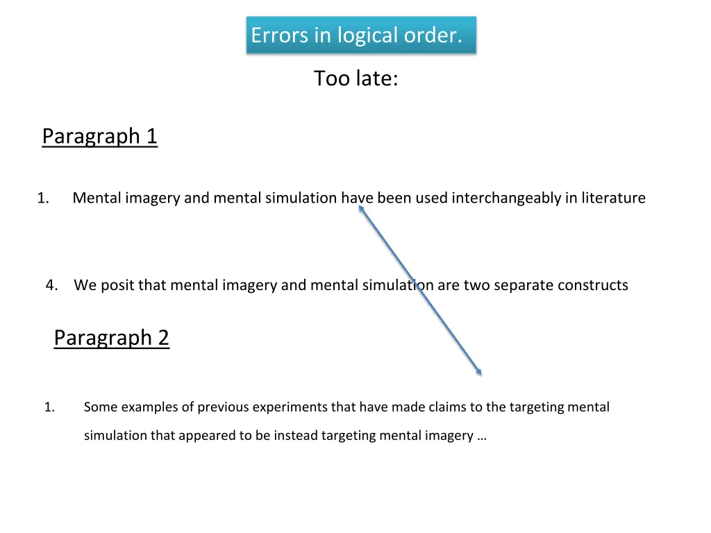 errors in logical order 1