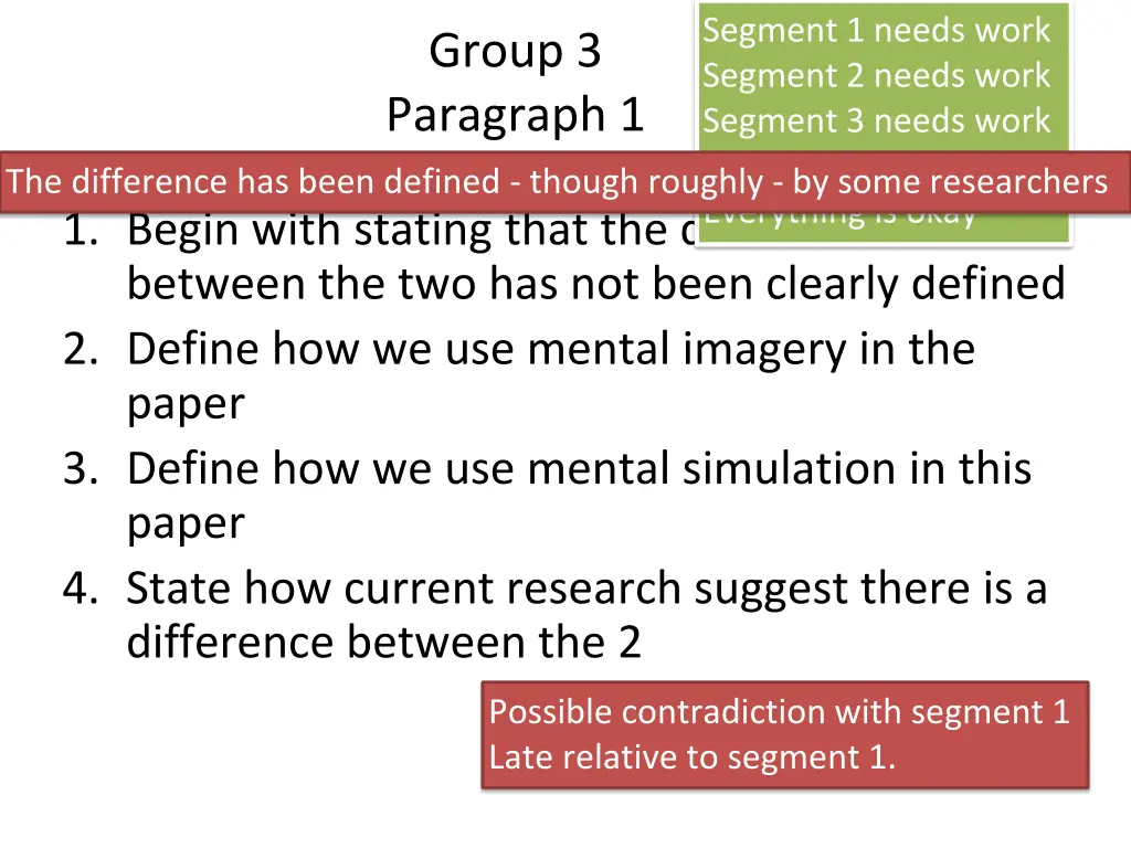 segment 1 needs work segment 2 needs work segment 2