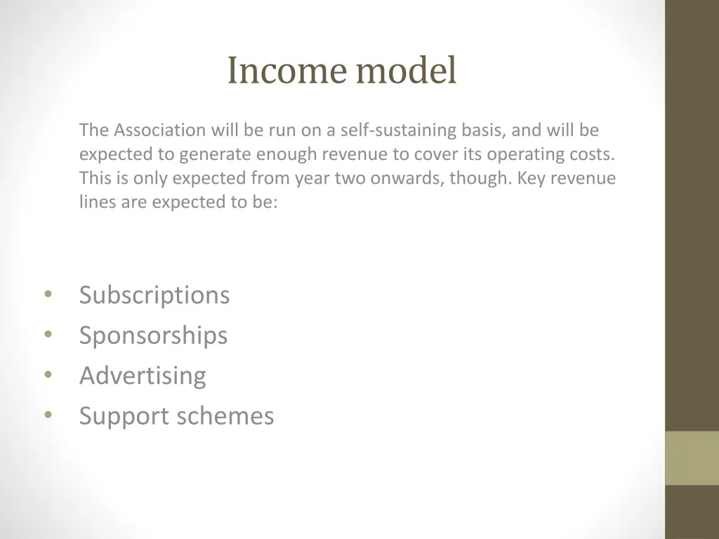 income model