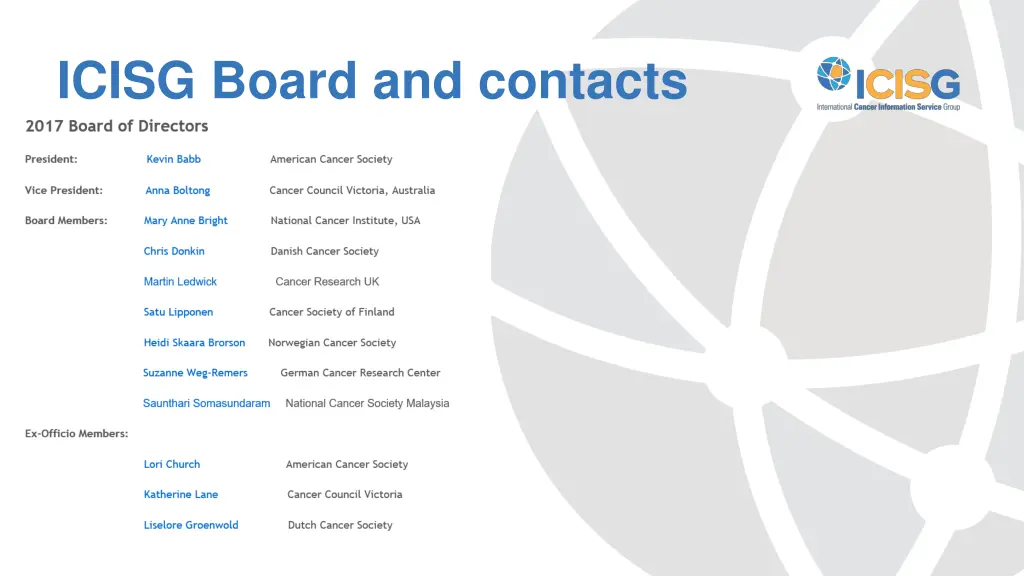 icisg board and contacts