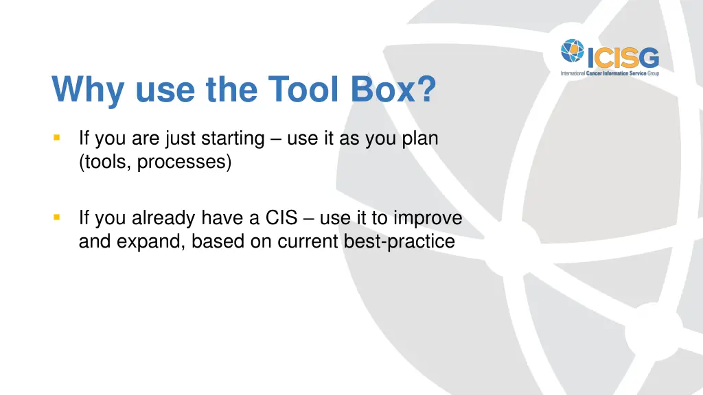 why use the tool box