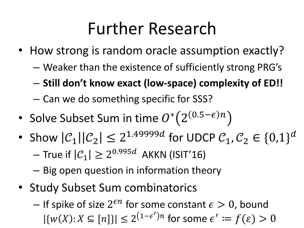 further research