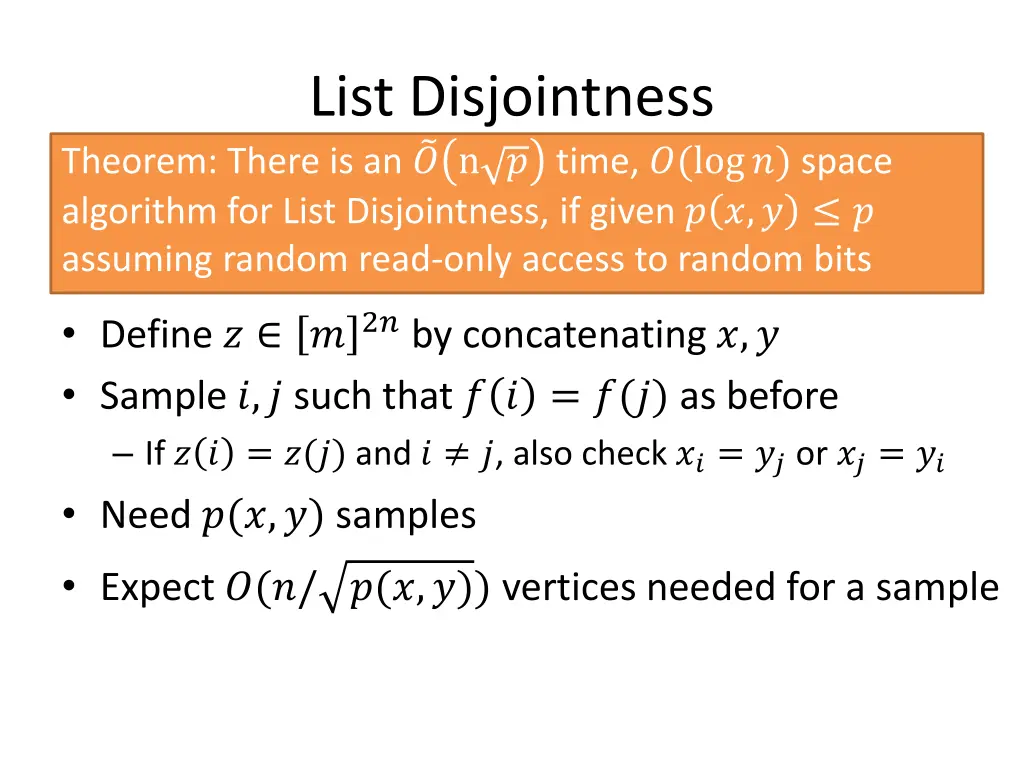 list disjointness 1