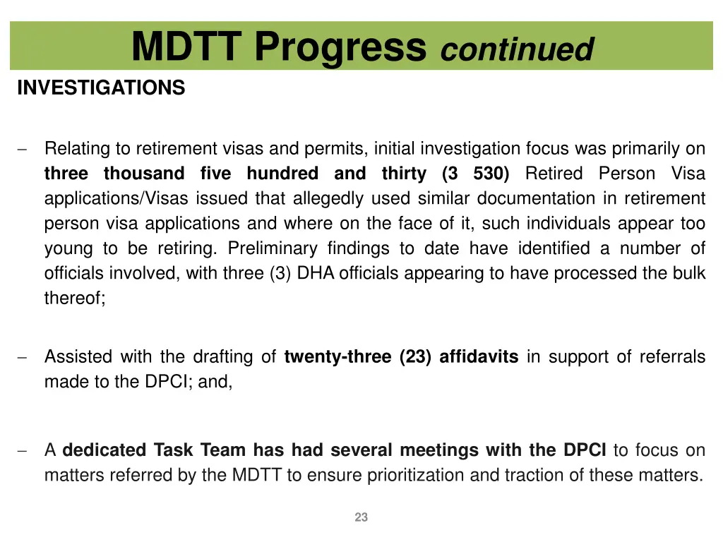 mdtt progress continued 2