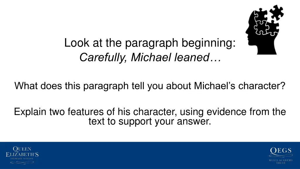 look at the paragraph beginning carefully michael