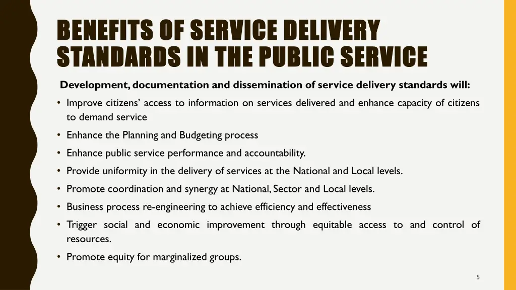 benefits of service delivery benefits of service