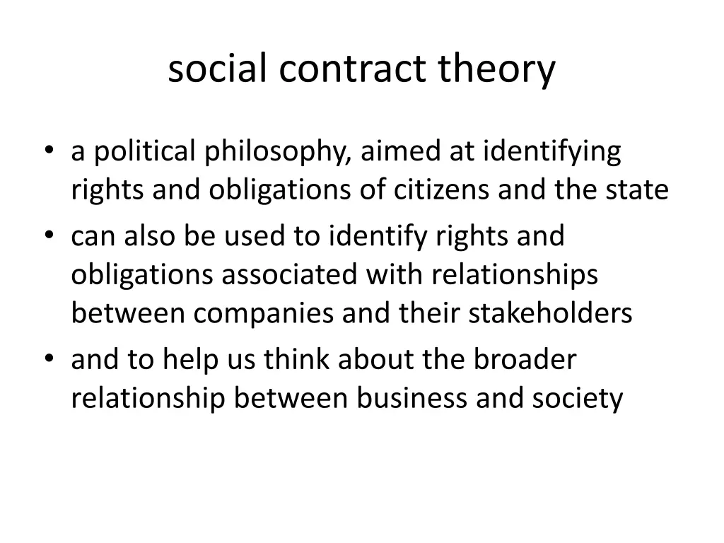 social contract theory