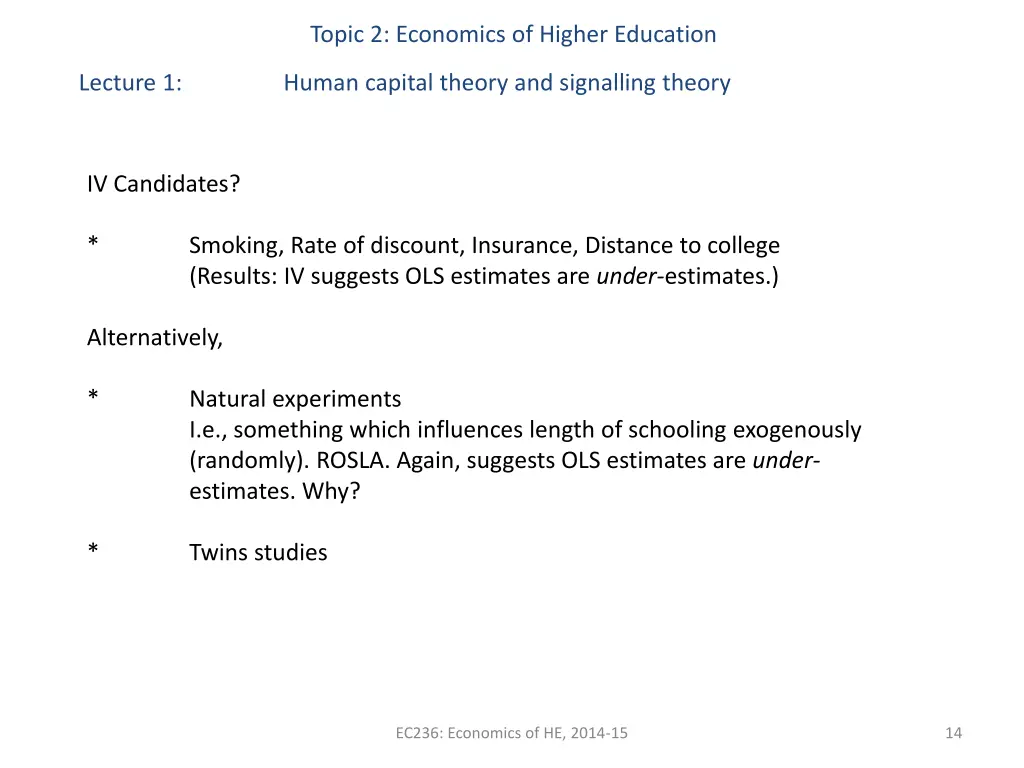 topic 2 economics of higher education 11