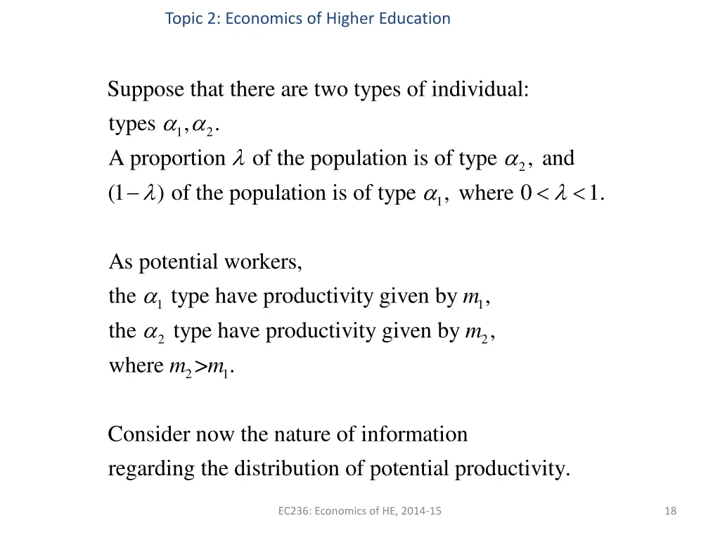 topic 2 economics of higher education 15