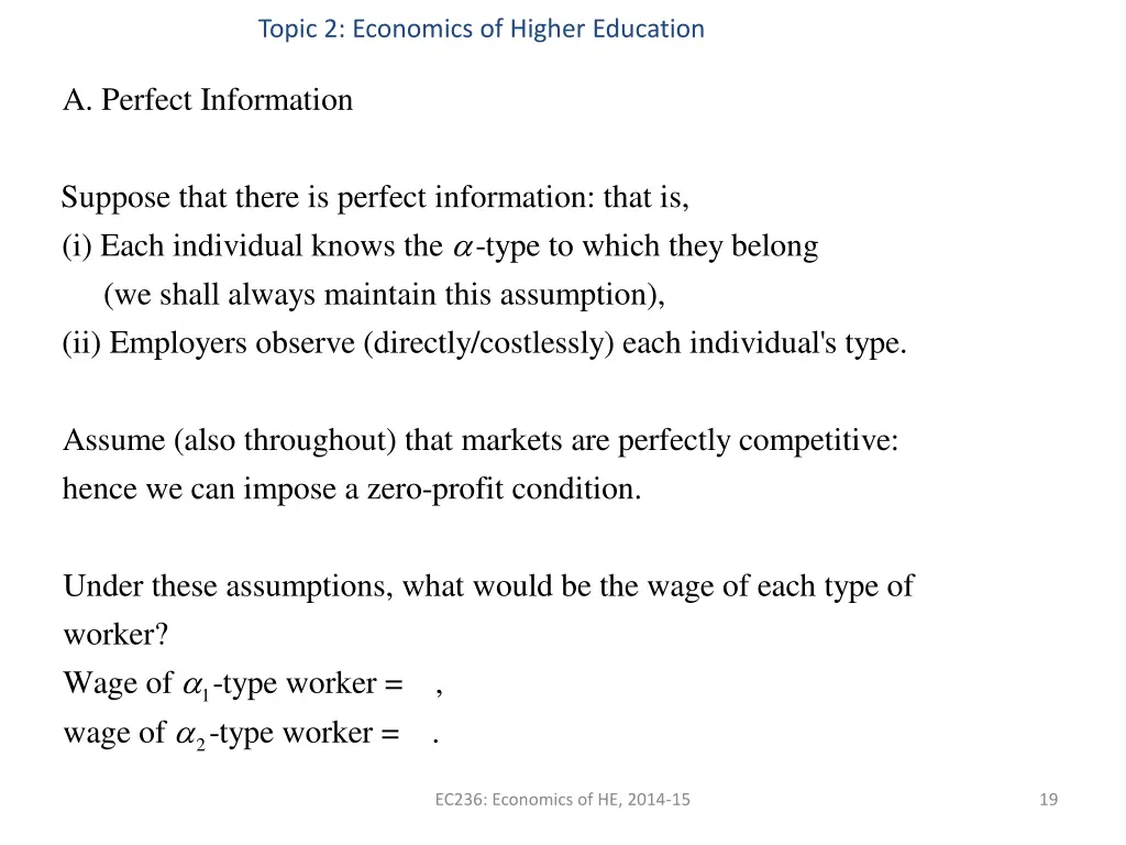 topic 2 economics of higher education 16