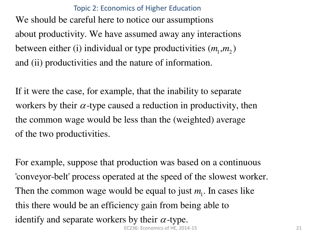 topic 2 economics of higher education 18