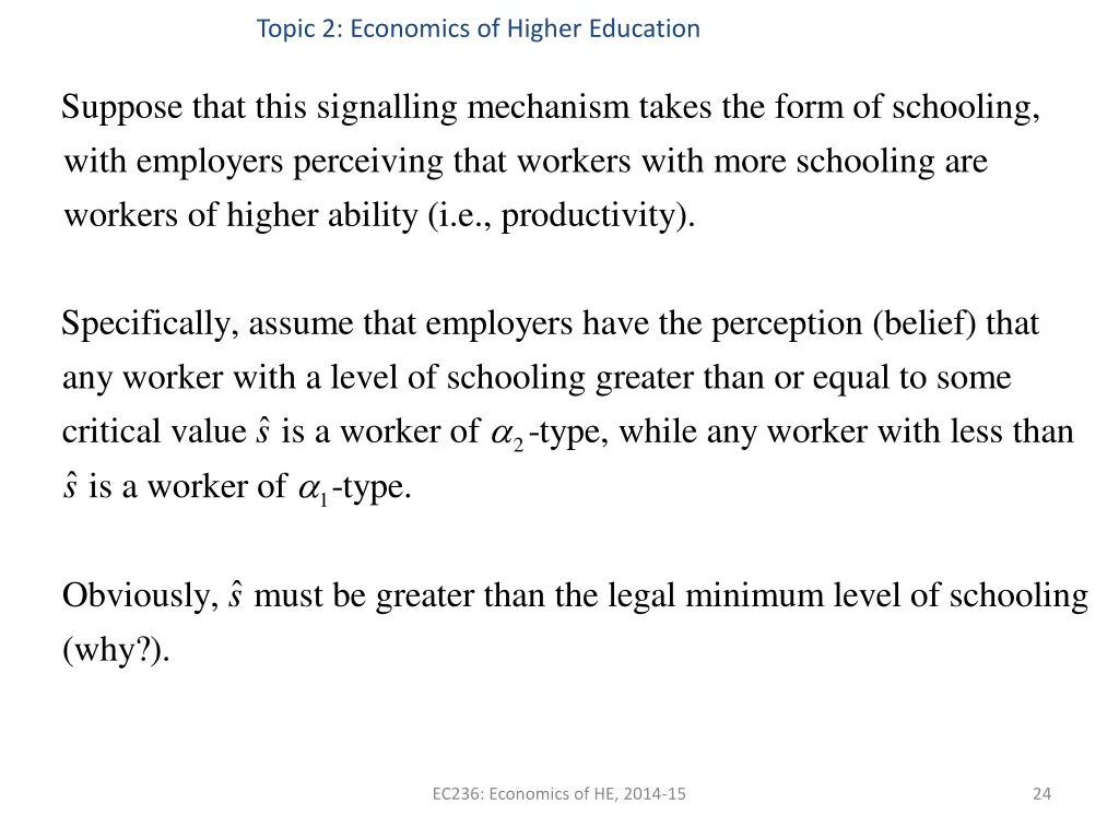 topic 2 economics of higher education 21