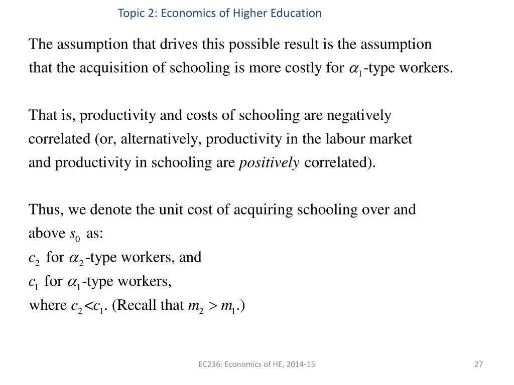 topic 2 economics of higher education 24