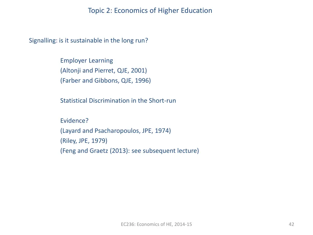 topic 2 economics of higher education 39
