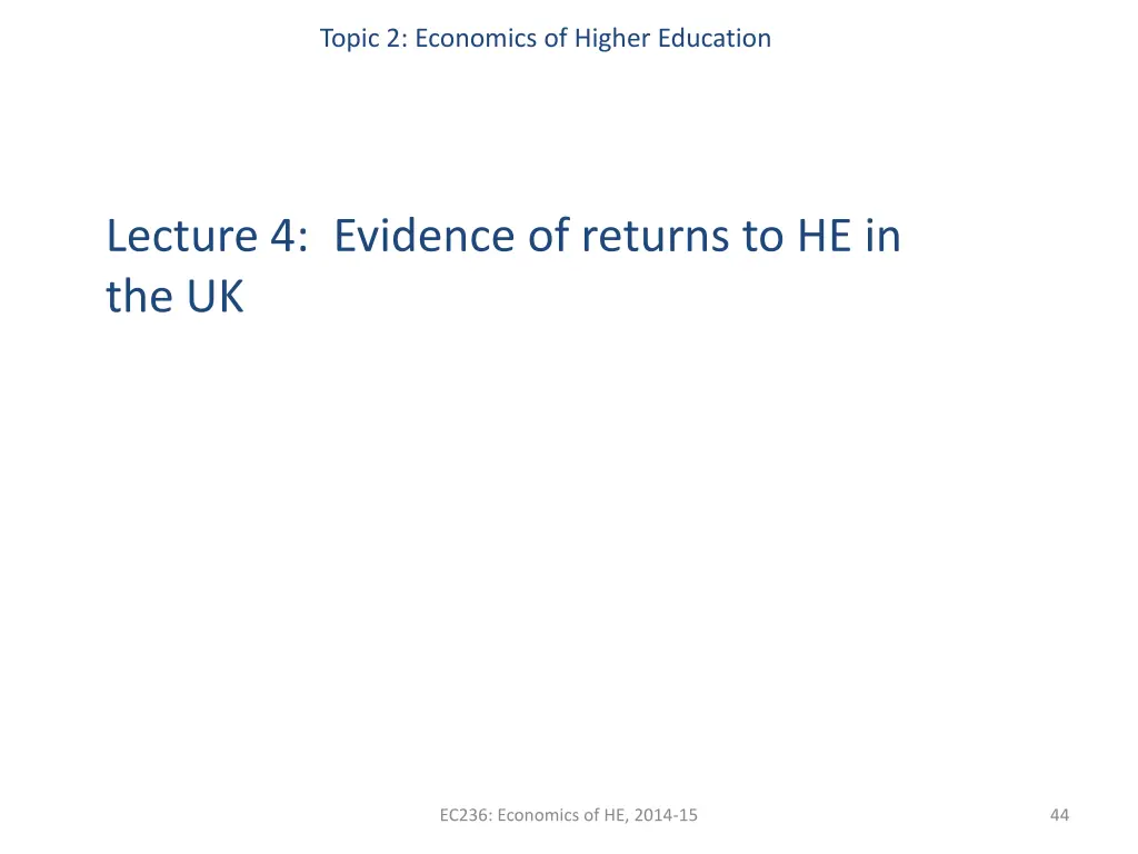 topic 2 economics of higher education 41