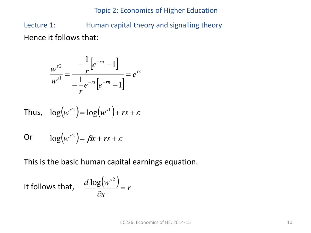 topic 2 economics of higher education 8