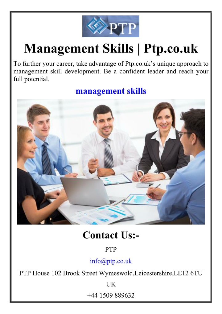 management skills ptp co uk