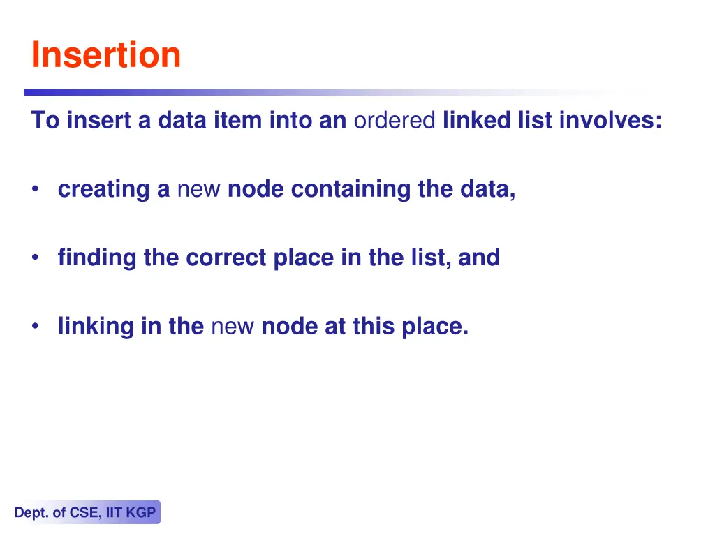 insertion