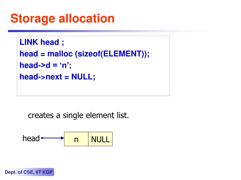 storage allocation