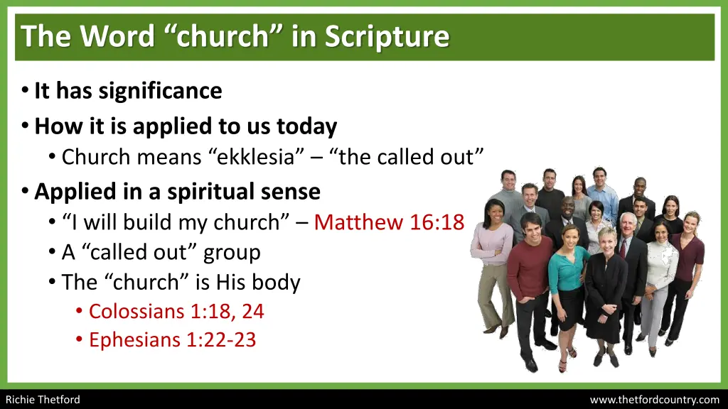 the word church in scripture