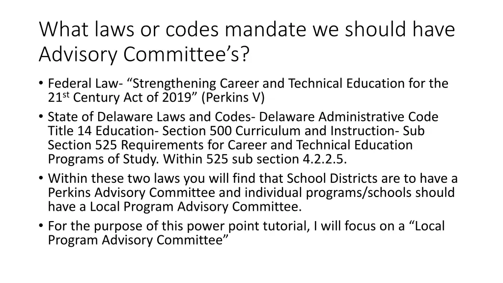 what laws or codes mandate we should have