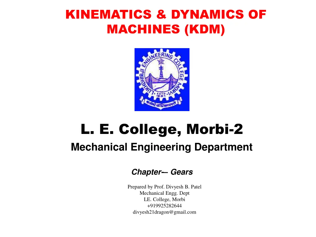 kinematics dynamics of machines kdm