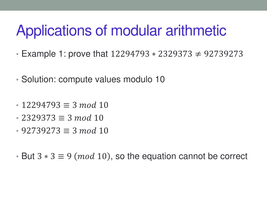 applications of modular arithmetic 1