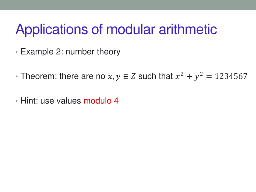 applications of modular arithmetic 2