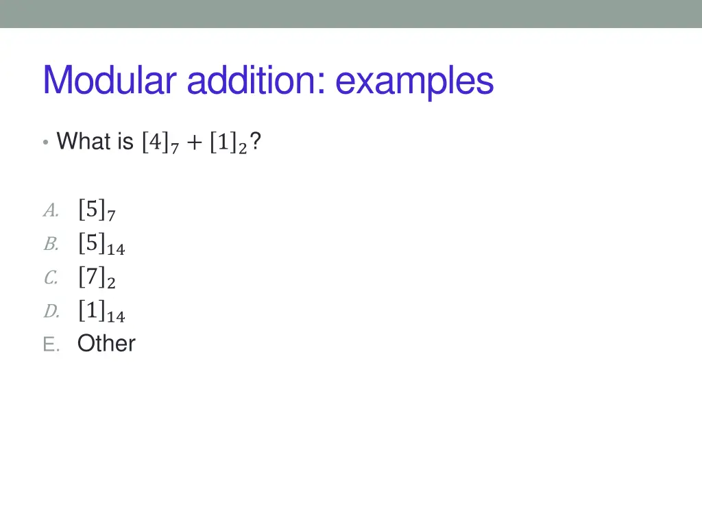 modular addition examples 2