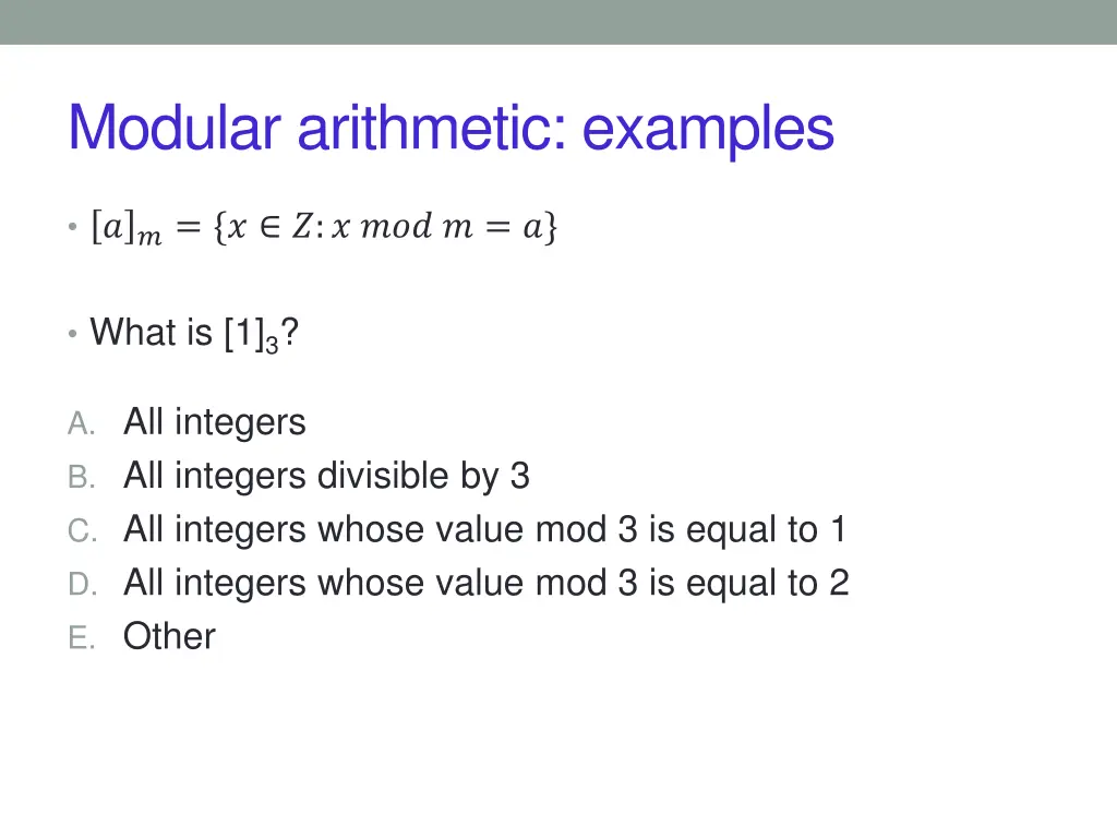 modular arithmetic examples 3