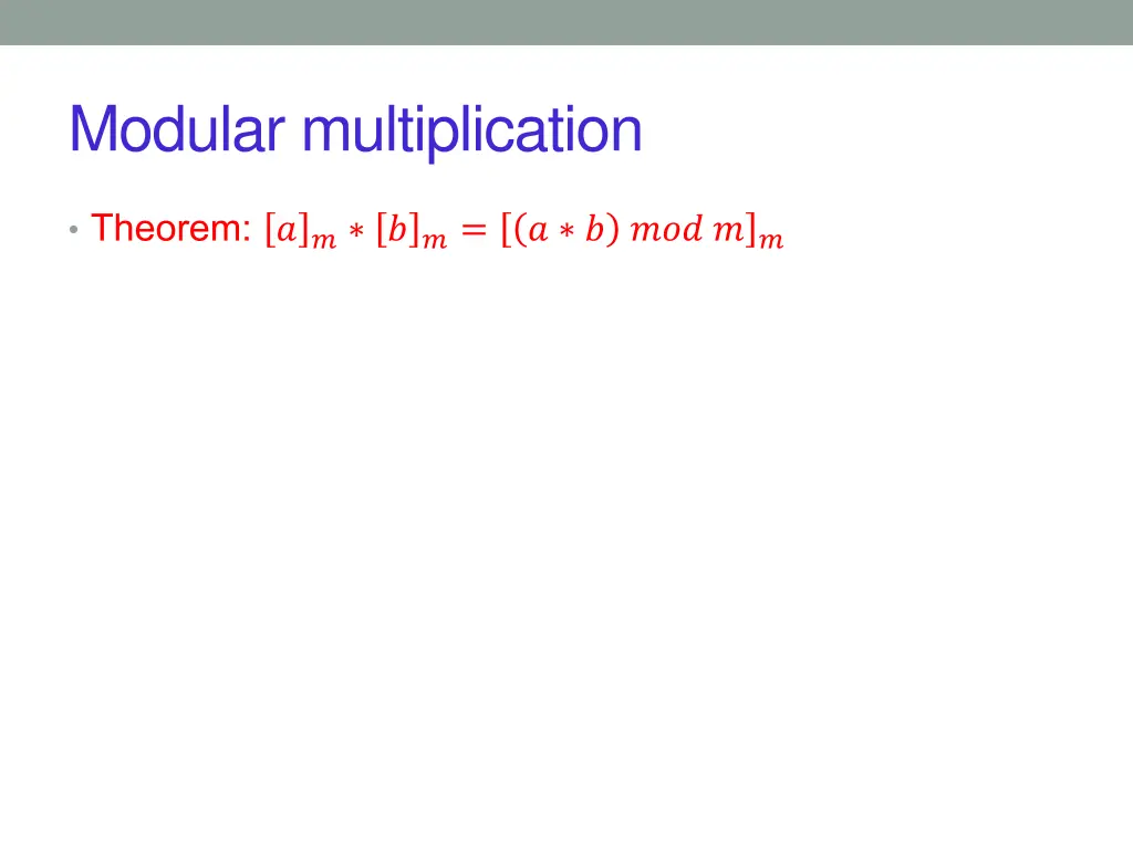 modular multiplication