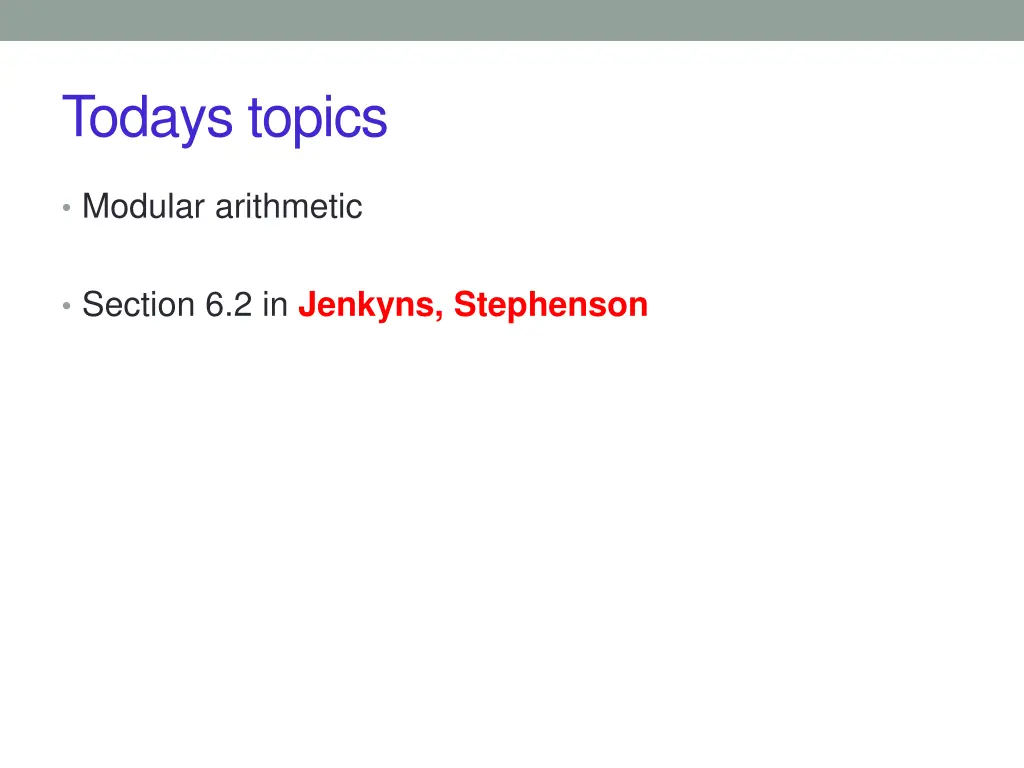 todays topics